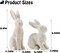 Beige Easter Bunny Decor – Set of 2 Resin Rabbit Figurines with Stone-Look Finish, Vintage Bunnies for Spring Table Centerpiece, Rustic Farmhouse Home, Mantel & Shelf Décor